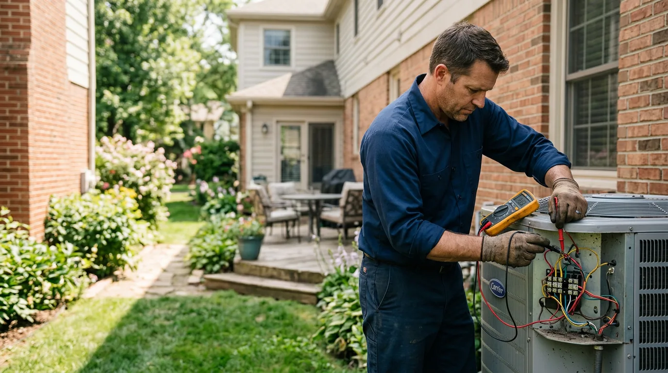 HVAC technician working near Sterling, IL